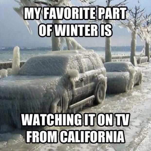 My Favorite Part Of Winter Is Watching It On Tv From California